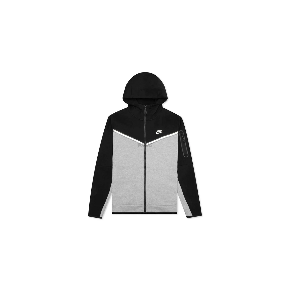 Sportswear Tech Fleece Full-Zip Hoodie 'Black/Dark Grey Heather/White' (2021)