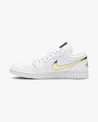 Air Jordan1 Low Wmns White Metallic Gold (New)