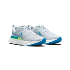React Infinity Run Flyknit 2 'Pure Platinum Emerald Laser Blue' (2021)