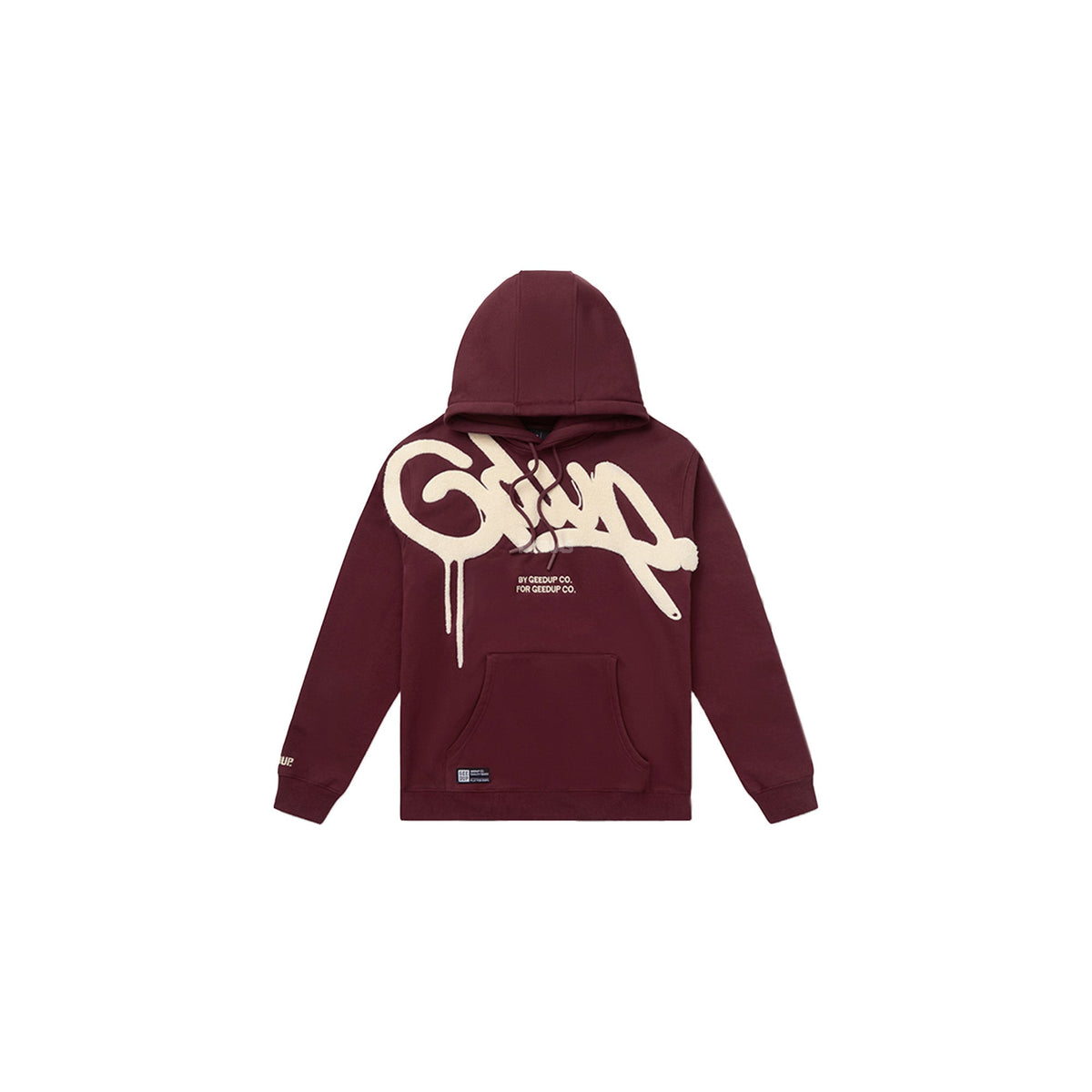 Geedup Handstyle Hoodie 'Maroon/ Cream' (2024)