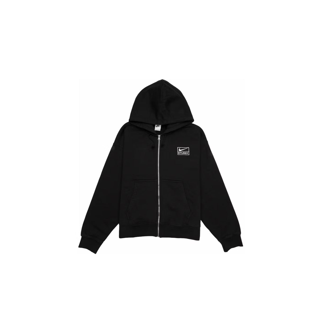 Stussy x Stone Washed Fleece Zip Hoodie 'Black' (2023)