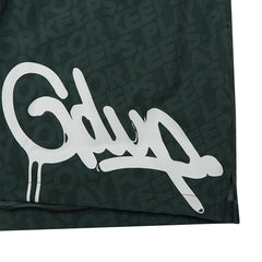 Geedup Handstyle/ Play For Keeps Monogram Swim Shorts 'Forest Green/ White' (2024)