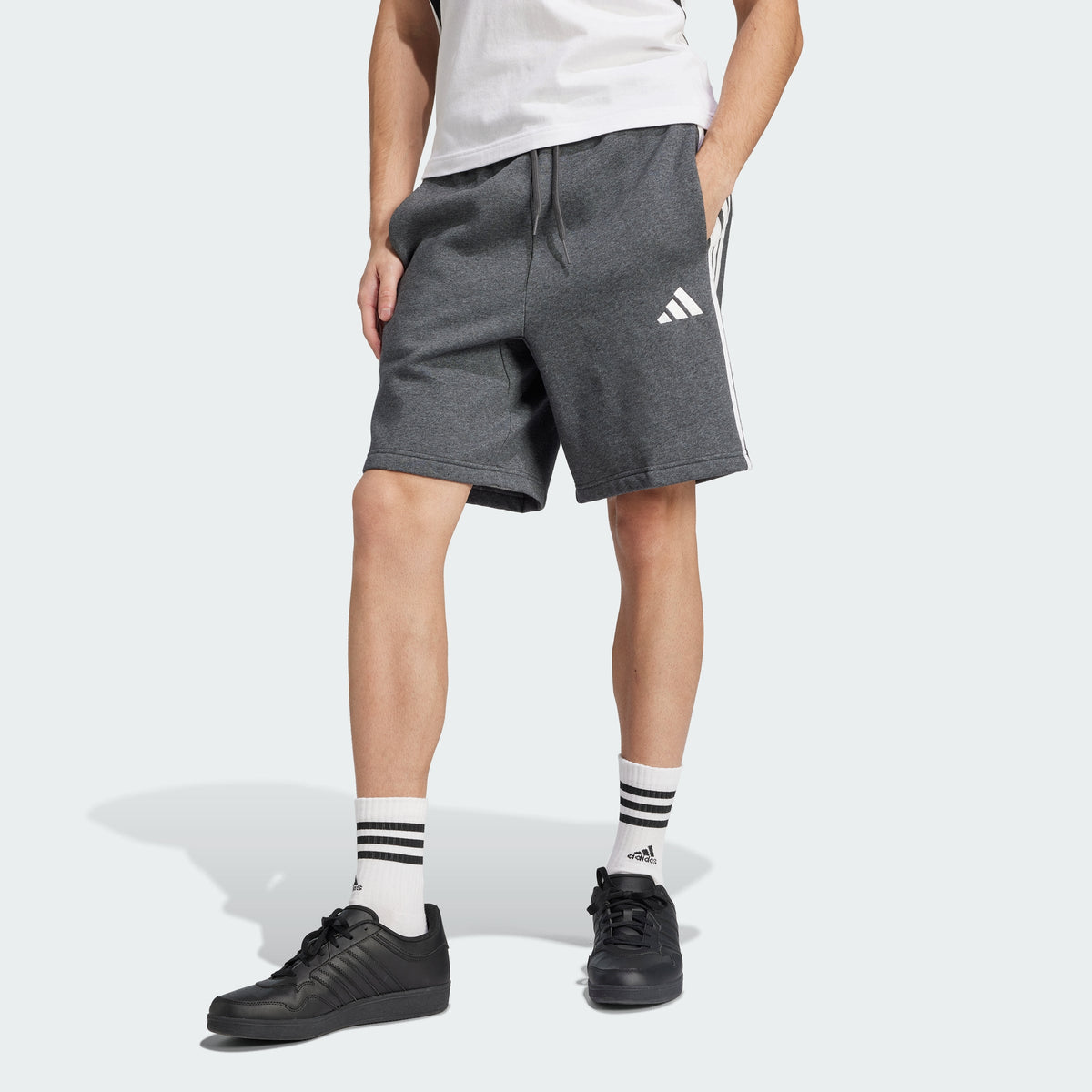 Men's Essentials 3-Stripes Fleece Shorts