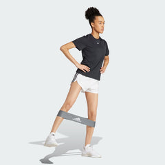Women's Pacer Training 3-Stripes Woven Mid-Rise Shorts