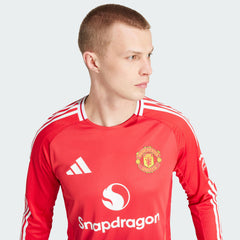 Men's Manchester United 24/25 Long Sleeve Home Authentic Jersey