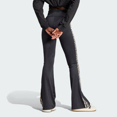 Women's Originals Leopard Luxe 3 Stripes Infill Flared Leggings