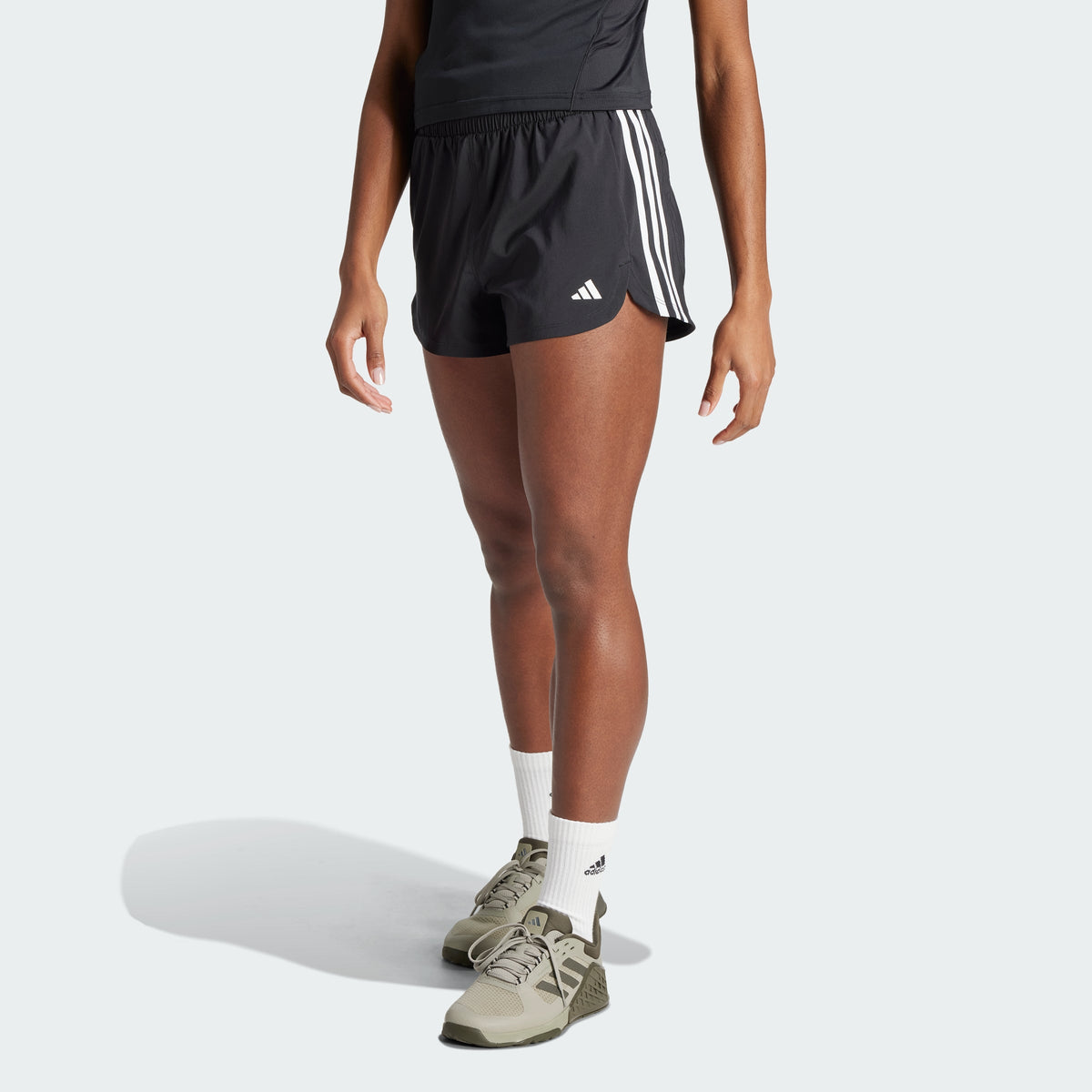 Women's Pacer Training 3-Stripes Woven High-Rise Shorts
