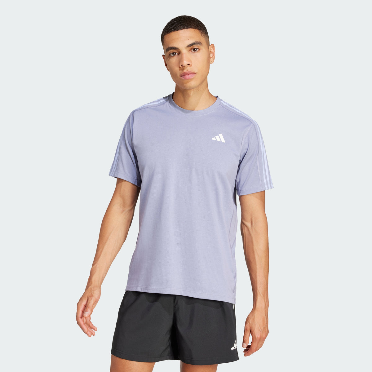 Men's Own the Run 3-Stripes Tee