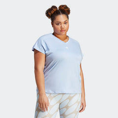 Women's AEROREADY Train Essentials Minimal Branding V-Neck Tee (Plus Size)