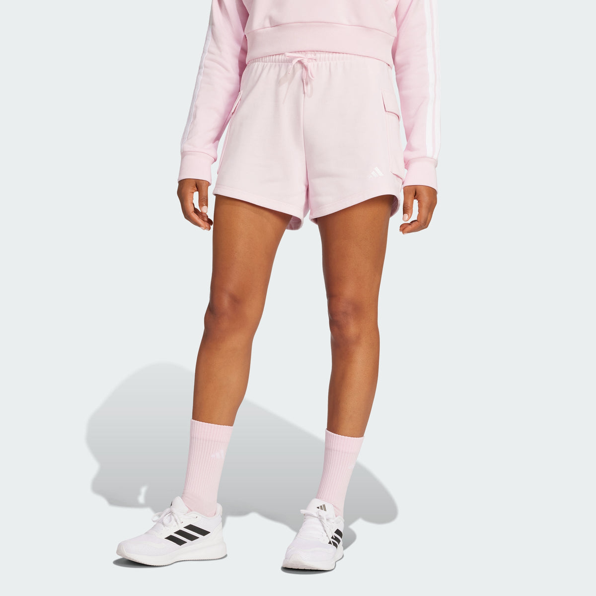 Women's Essentials Small Logo French Terry Cargo Shorts