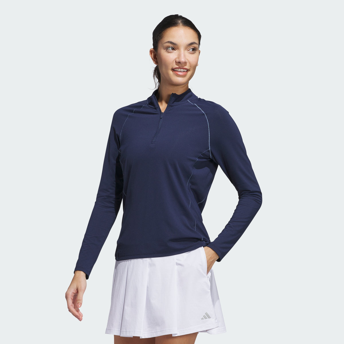 Women's Ultimate365 Solid Quarter-Zip Mock Polo Shirt