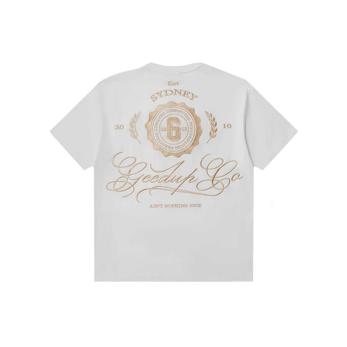Geedup Co. Cursive T-Shirt 'Off White' (2025)