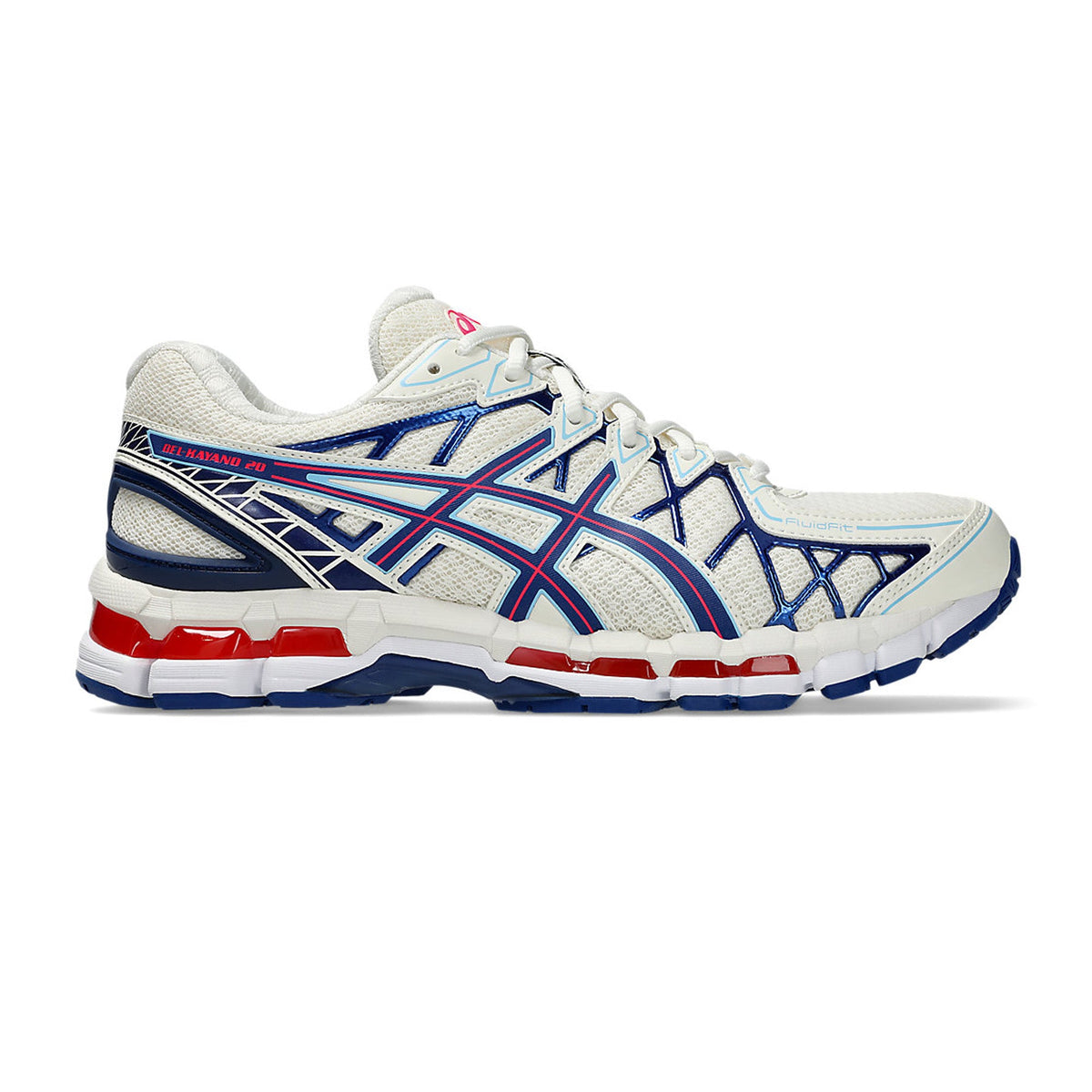 Gel-Kayano 20 'Cream Blue Red' (2025)