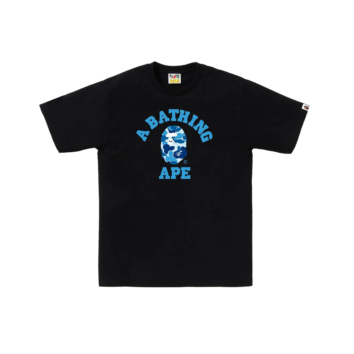 BAPE ABC Camo College Tee 'Black/ Blue' (2025)