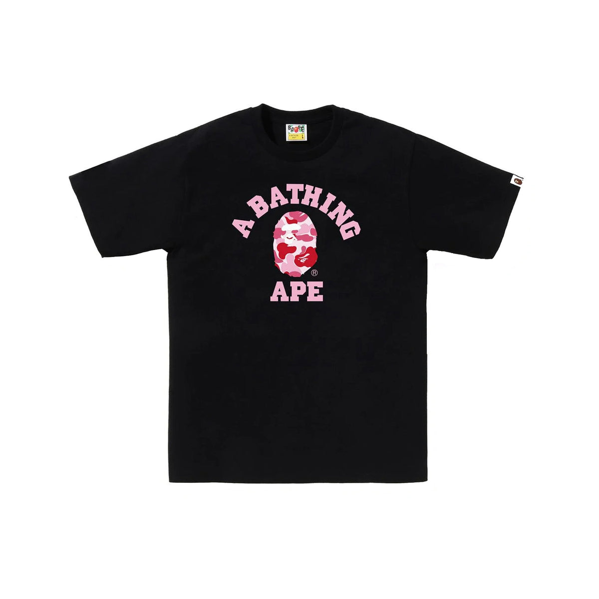 BAPE ABC Camo College Tee 'Black/ Pink' (2025)