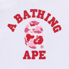 BAPE ABC Camo College Tee 'White/ Pink' (2025)