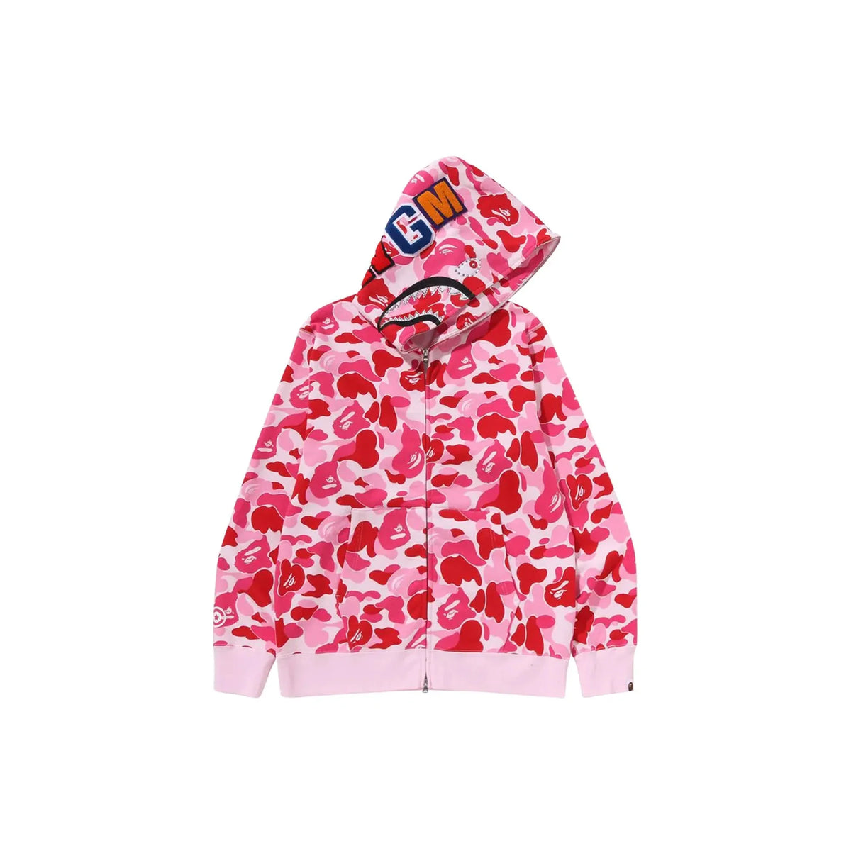 BAPE ABC Camo Crystal Stone Shark Full Zip Hoodie 'Pink' (2025)