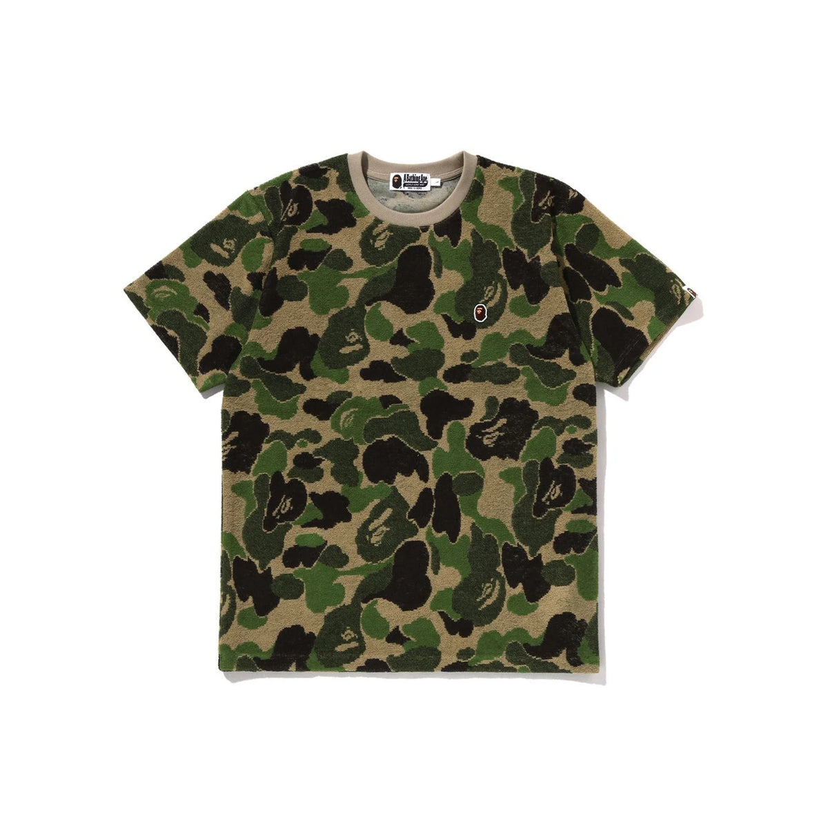 BAPE ABC Camo Pile Jacquard One Point Tee 'Green'