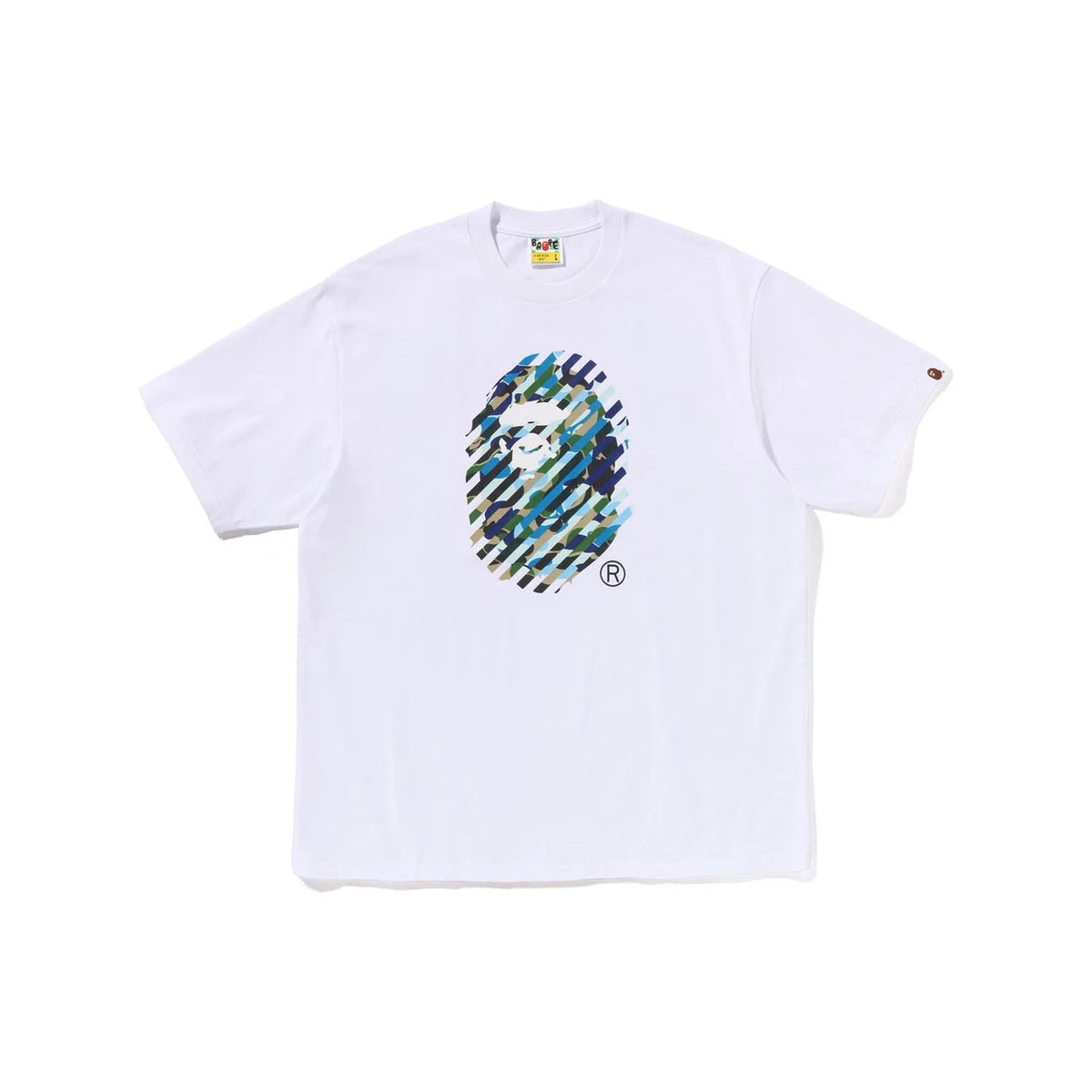 BAPE ABC Camo Illusion Ape Head Relaxed Fit Tee 'White'