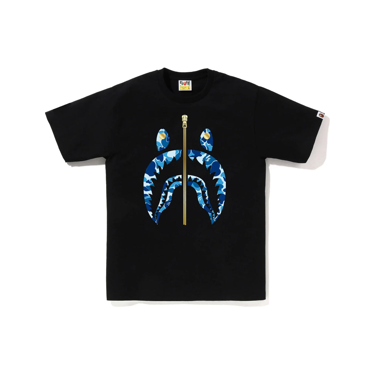 BAPE ABC Camo Shark Tee 'Black/ Blue'
