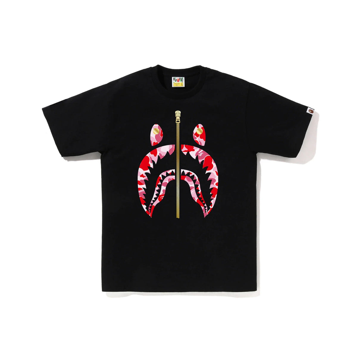 BAPE ABC Camo Shark Tee 'Black/ Pink'