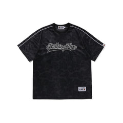 BAPE Camo Stripe Baseball Logo Relaxed Fit Tee 'Black' (2025)