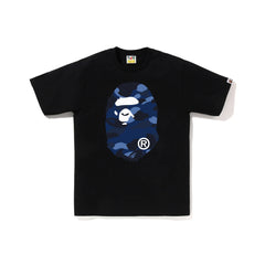 BAPE Color Camo Big Ape Head Tee 'Black/ Navy'