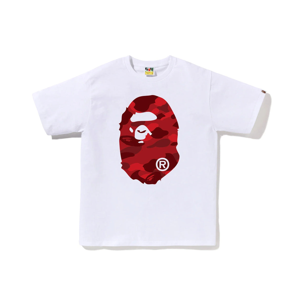 BAPE Color Camo Big Ape Head Tee 'White/ Red'