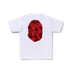 BAPE Color Camo Big Ape Head Tee 'White/ Red'