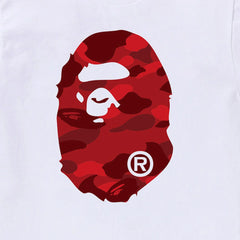 BAPE Color Camo Big Ape Head Tee 'White/ Red'