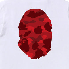 BAPE Color Camo Big Ape Head Tee 'White/ Red'