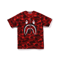 BAPE Color Camo Shark Tee 'Red'