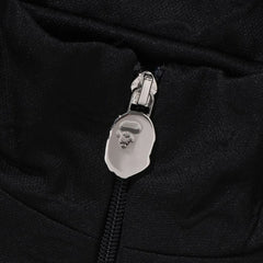 BAPE Line Camo Jacquard Bathing Ape Logo Relaxed Fit Track Jacket 'Black'