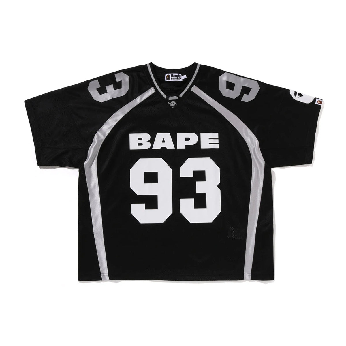 BAPE Line Camo Jacquard Relaxed Fit Football Jersey 'Black' (2025)