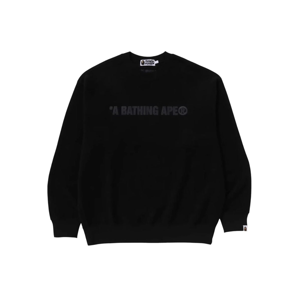 BAPE Logo Relaxed Fit Crewneck Sweatshirt 'Black'