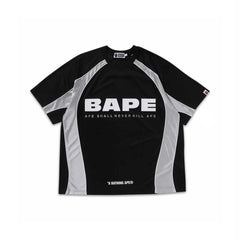 BAPE Solid Camo Jacquard Multilogo Relaxed Fit Football Jersey 'Black' (2025)