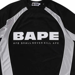 BAPE Solid Camo Jacquard Multilogo Relaxed Fit Football Jersey 'Black' (2025)