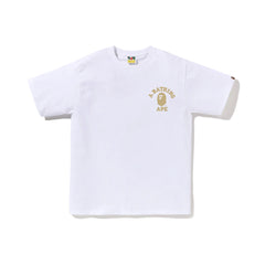 BAPE 1st Camo College Ats Tee 'White/ Yellow'