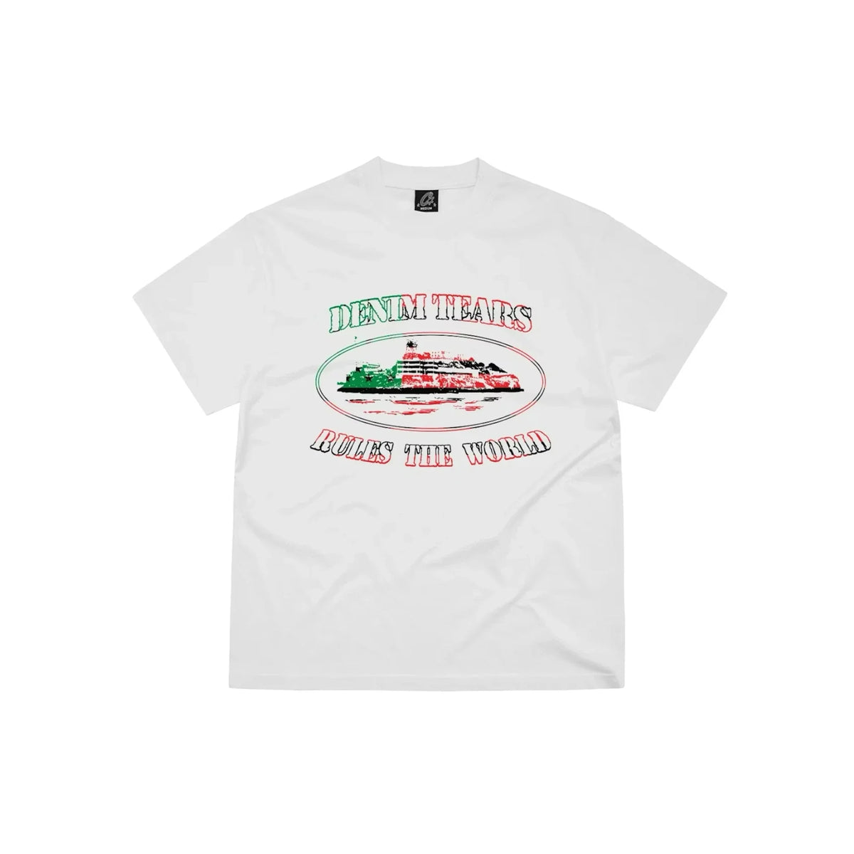 Corteiz x Denim Tears Cortears OG Alcatraz Tee 'White' (2025)