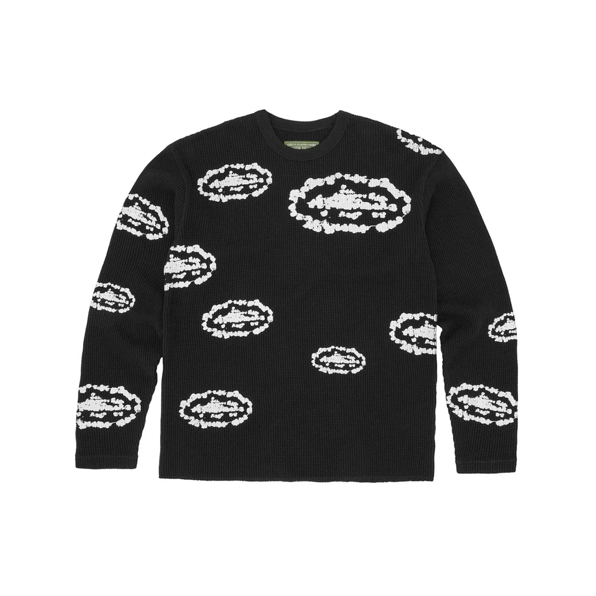 Corteiz x Denim Tears Island Wreath Waffle Thermal 'Black' (2025)
