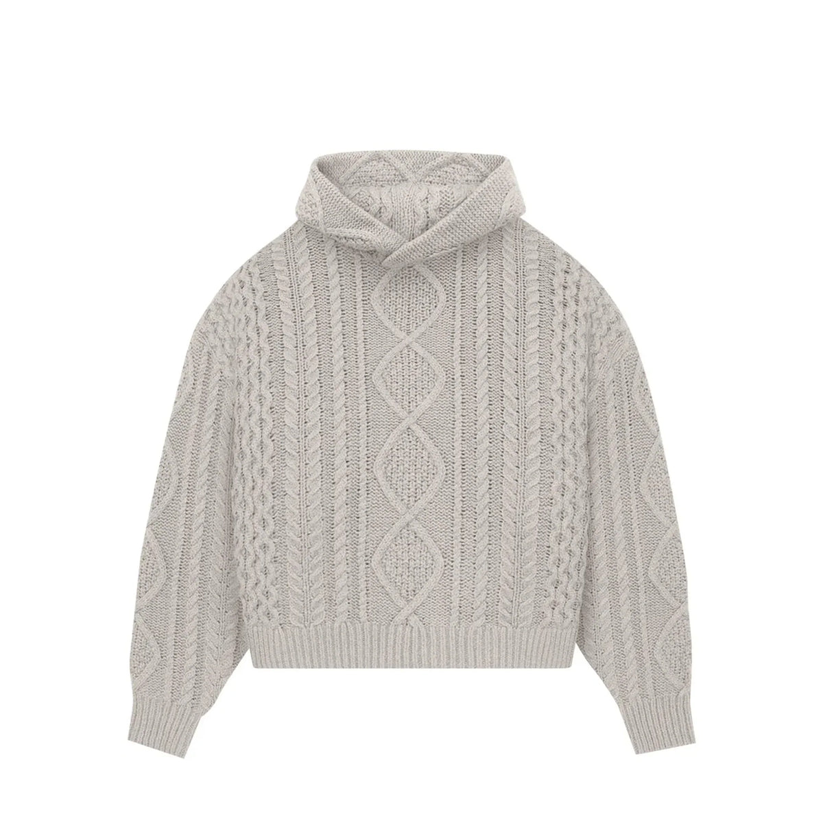 Cable Knit Hoodie 'Silver Cloud' (2023)