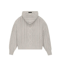 Cable Knit Hoodie 'Silver Cloud' (2023)