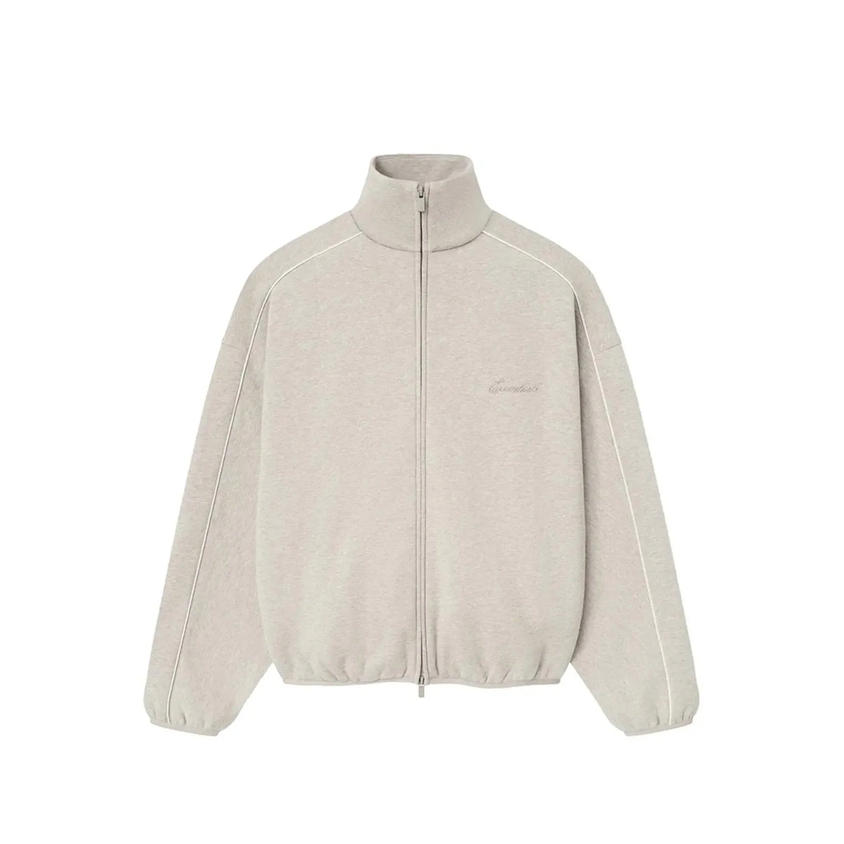 Modern Fleece Piping Track Jacket 'Heather Stone/ Cloud White' (2025)