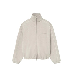 Modern Fleece Piping Track Jacket 'Heather Stone/ Cloud White' (2025)