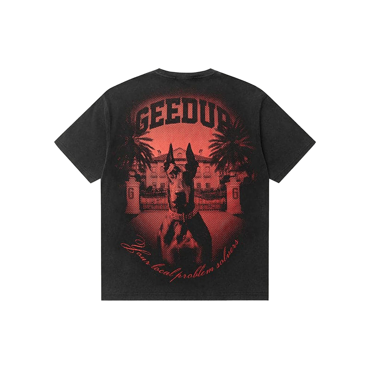Geedup Dobermann T-shirt 'Washed Black/ Red' (2025)