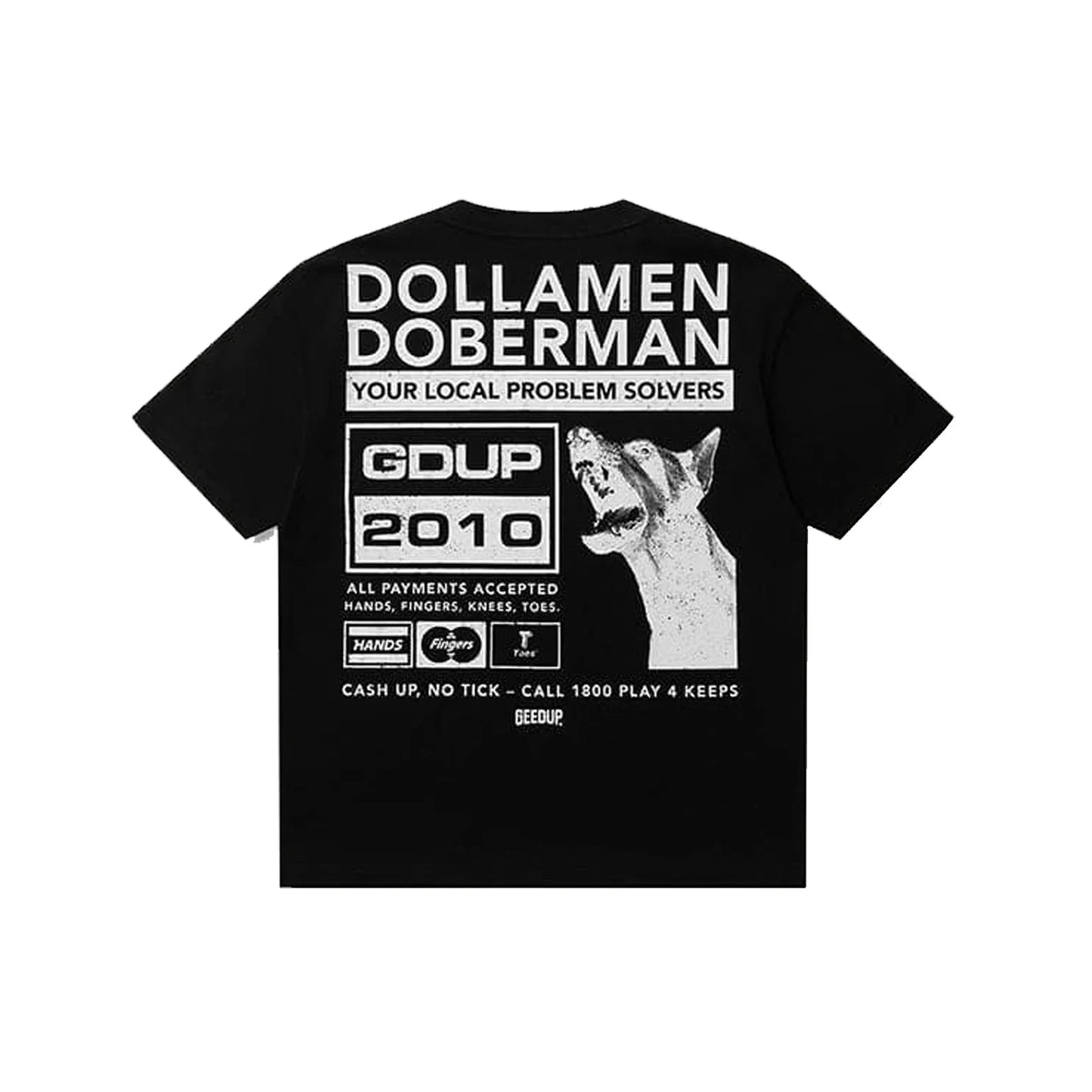 Geedup Dollamen Dobermann T-Shirt 'Black/ White' (2025)