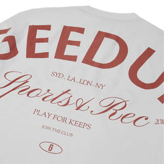 Geedup Sports & Rec. T-Shirt 'White/ Burgundy' (2025)