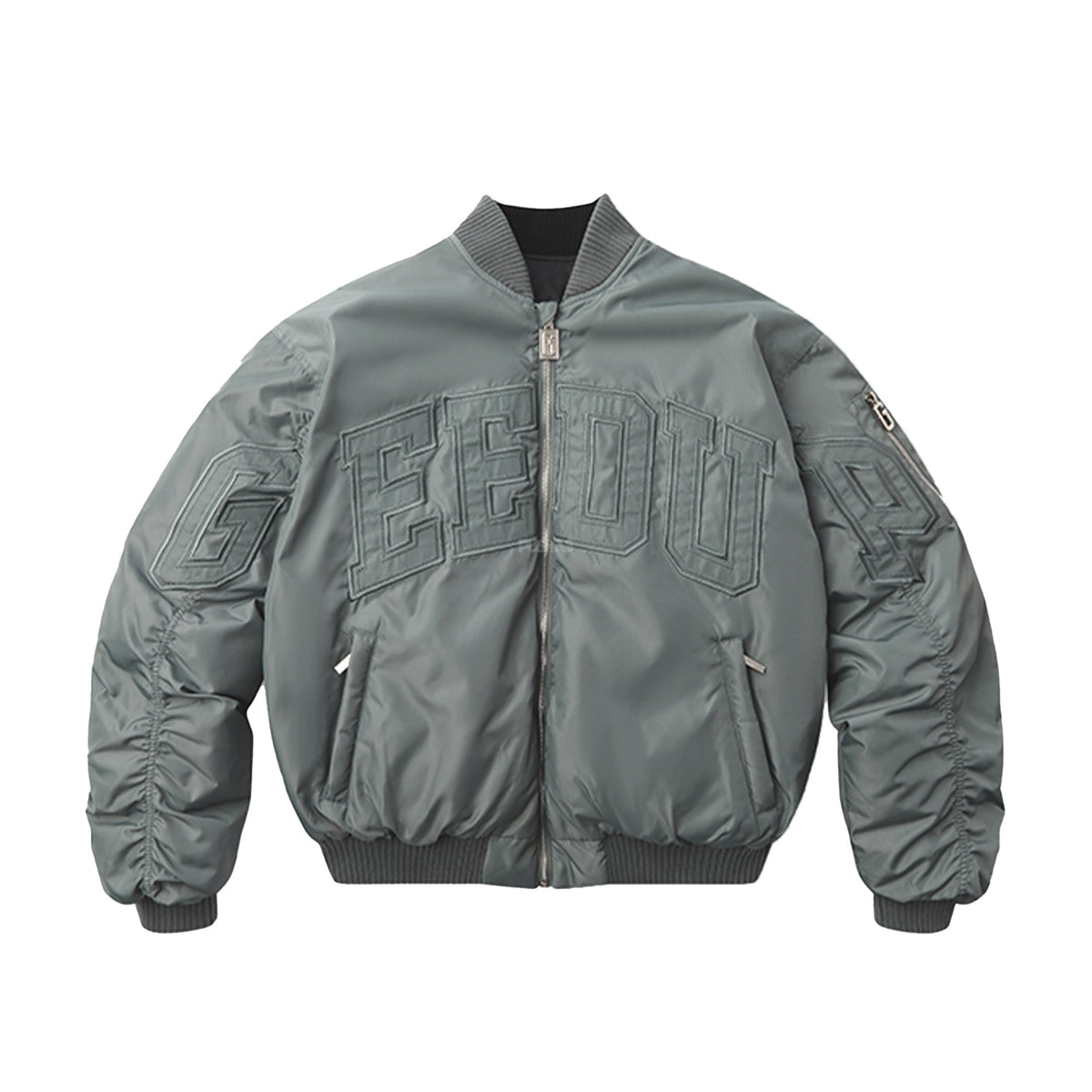 Geedup Team Logo/Handstyle Reversible Bomber 'Grey/ Black' (2025)