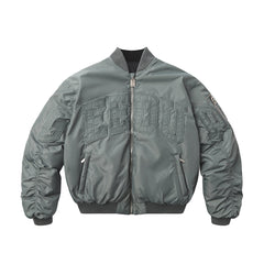 Geedup Team Logo/Handstyle Reversible Bomber 'Grey/ Black' (2025)