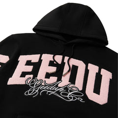 Geedup Team Logo Script Hoodie 'Black/ Dusty Pink' (2025)